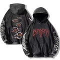 Printed Washed Hoodies Gothic Vintage Cotton Hooded Sweatshirt Y2k Oversized Long Sleeve Pullover Men Women Retro Hoodie