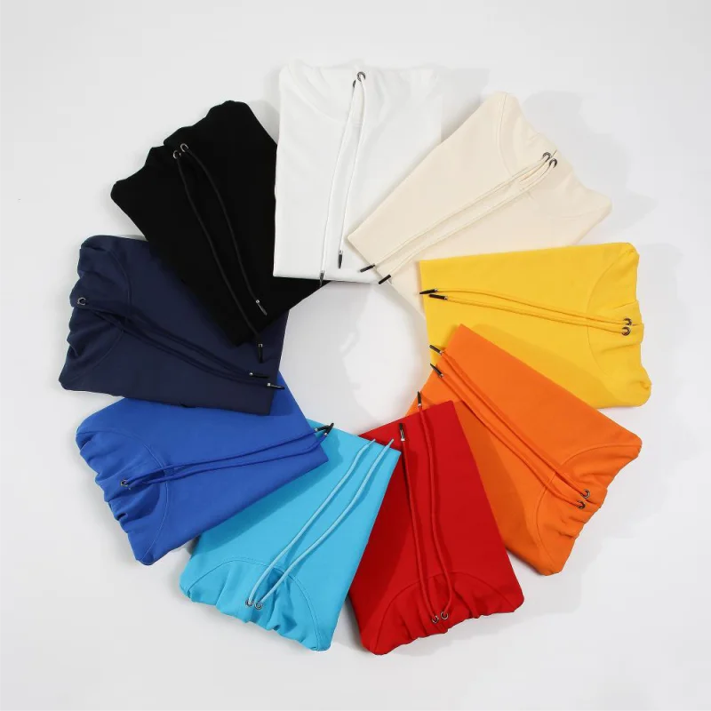 Fashion 9 Colors High-Quality Pullovers Custom Logo Printed Personal Group Brand Embroidery Men and Women 100% Cotton Hoodies