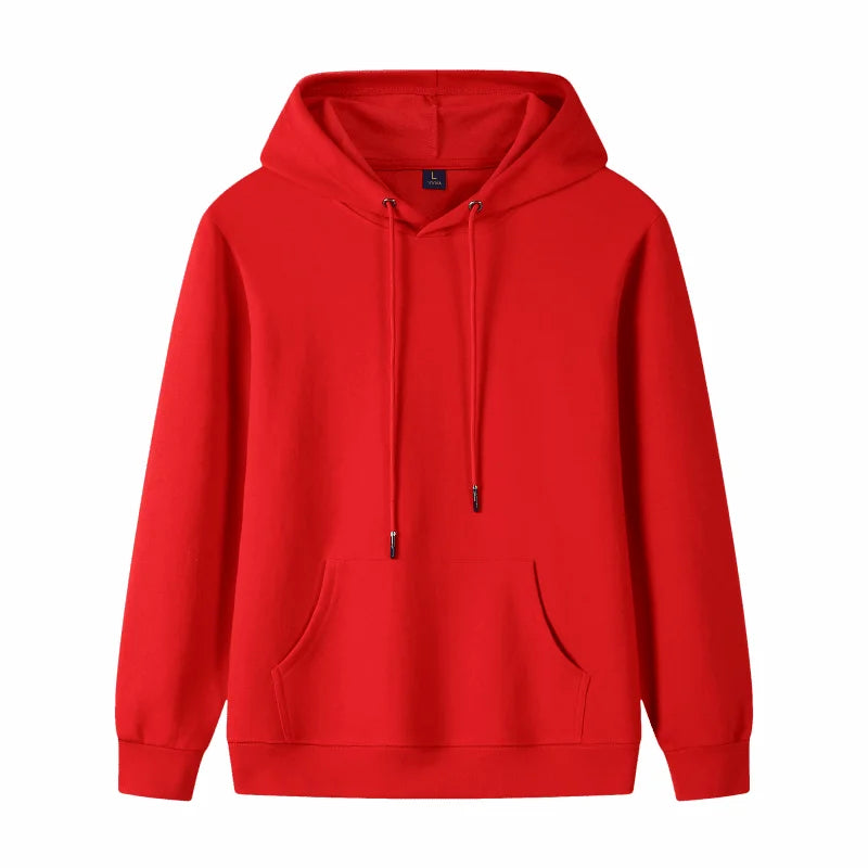 Fashion 9 Colors High-Quality Pullovers Custom Logo Printed Personal Group Brand Embroidery Men and Women 100% Cotton Hoodies