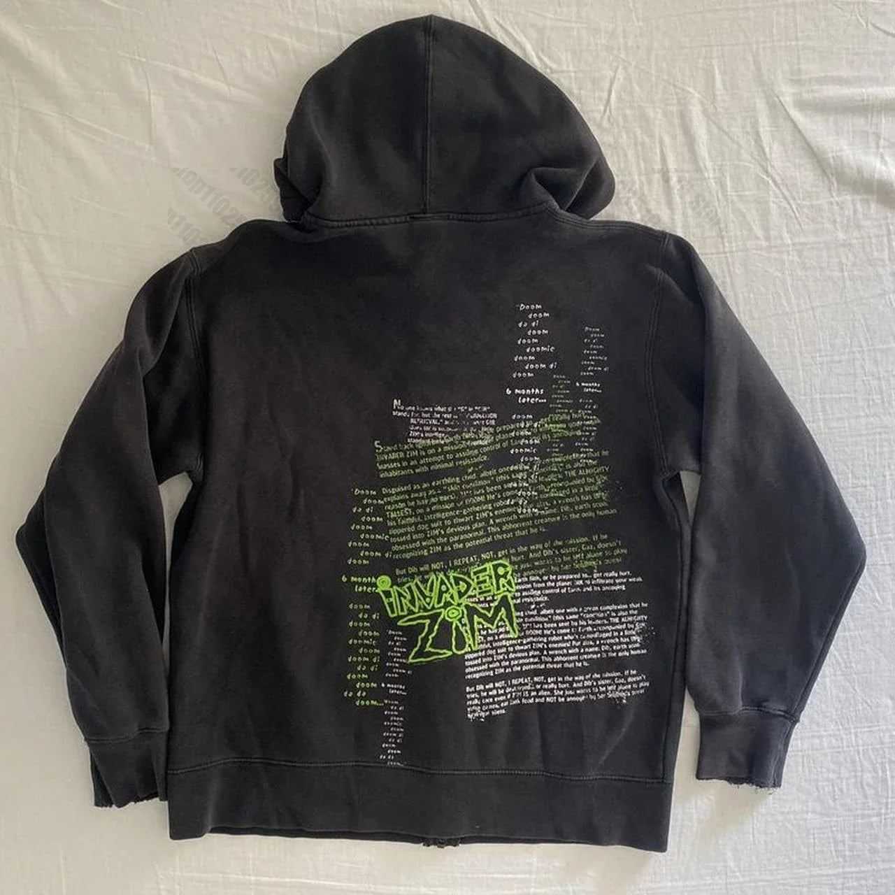 Woman Hoodie Aesthetic Gothic Clothes Y2K Cyber Grunge Emo Zip Up Sweatshirts Vintage Graphics Print Kpop Clothes for Women