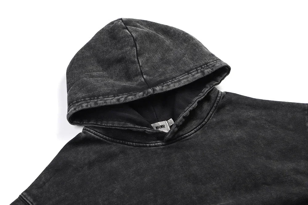 Printed Washed Hoodies Gothic Vintage Cotton Hooded Sweatshirt Y2k Oversized Long Sleeve Pullover Men Women Retro Hoodie