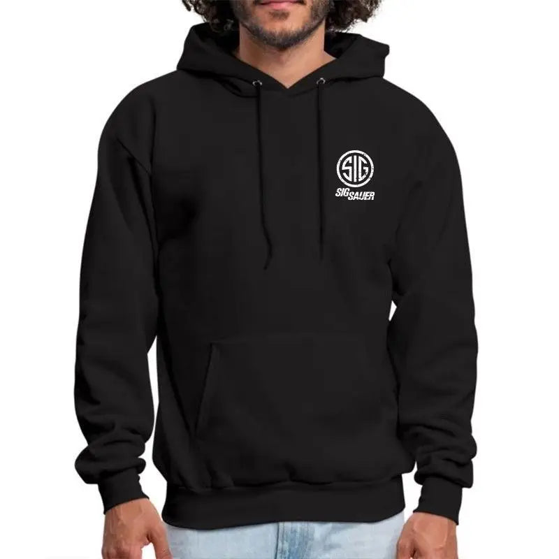 Mechanical SIG Classic Logo Tactical Print Autumn and Winter Cotton Hooded Sweater American Men's Top Fashion Hoodie Casual Wear