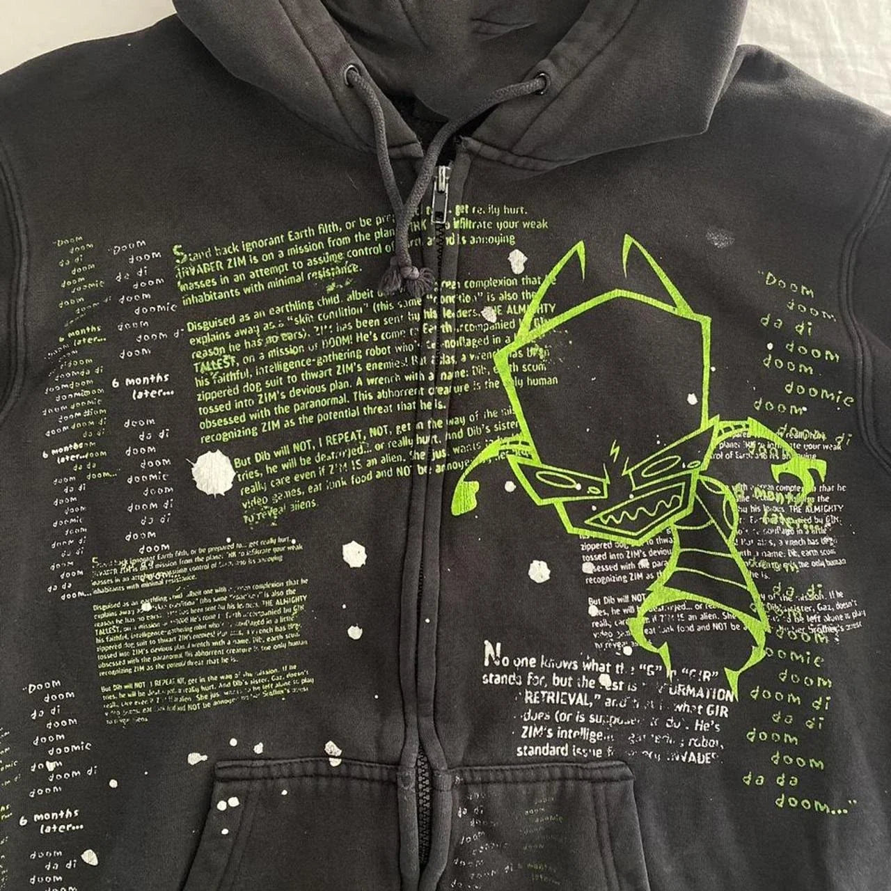 Woman Hoodie Aesthetic Gothic Clothes Y2K Cyber Grunge Emo Zip Up Sweatshirts Vintage Graphics Print Kpop Clothes for Women