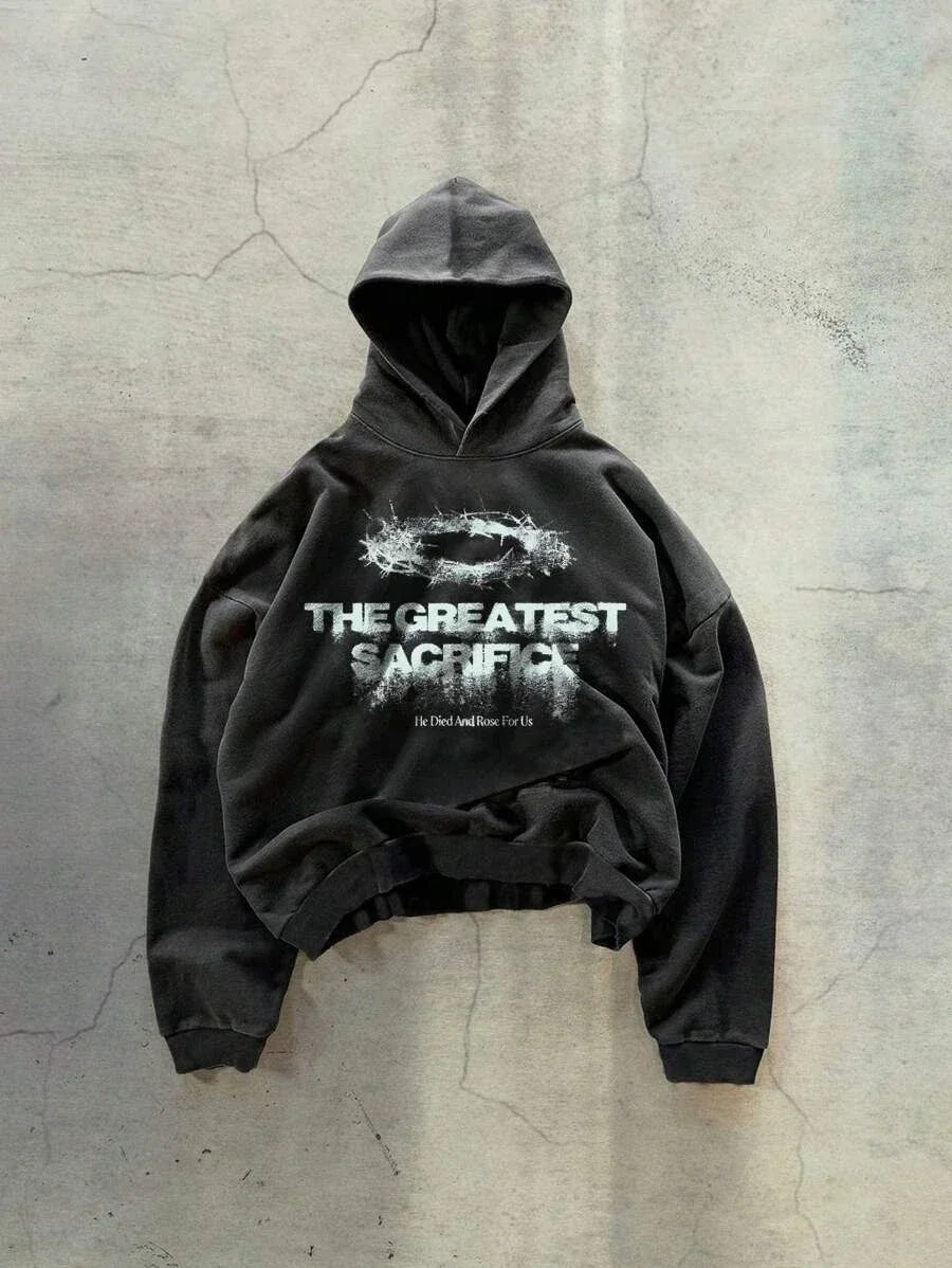 New Trend Hoodie Y2K Personalized Printed Sweatshirt Men's Harajuku Jacket Gothic Zipper Casual Sportswear Loose Fashion Hoodie