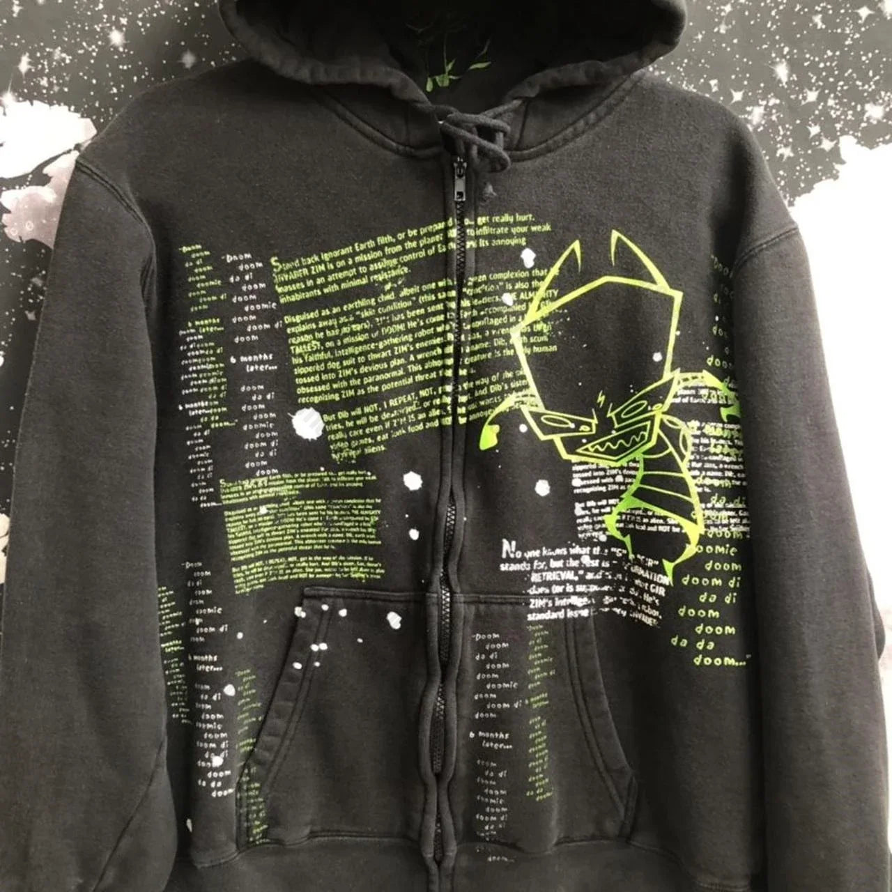 Woman Hoodie Aesthetic Gothic Clothes Y2K Cyber Grunge Emo Zip Up Sweatshirts Vintage Graphics Print Kpop Clothes for Women