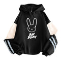 Funny Bad Bunny Hoodie Printed Kawaii Cartoon Harajuku Oversized Streetwear Sweatshirt Korean Style Long Sleeve Women Men Hoody