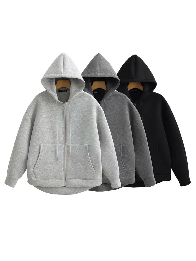 Zip up Hoodies Women Autumn Hooded Sweatshirt Woman Long Sleeve Oversized Women's Sweatshirts Zip Hoodie Women Jackets