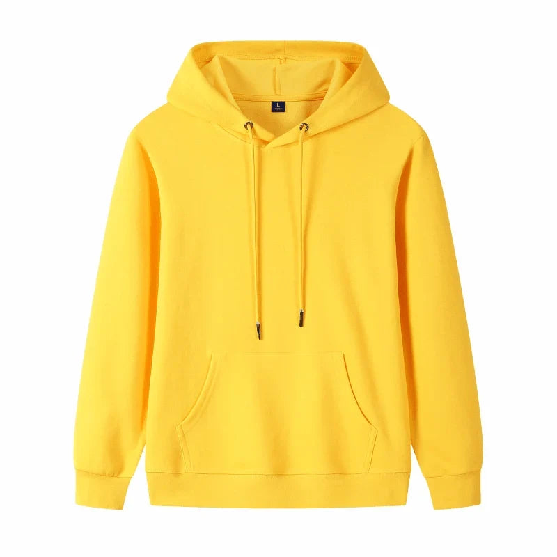 Fashion 9 Colors High-Quality Pullovers Custom Logo Printed Personal Group Brand Embroidery Men and Women 100% Cotton Hoodies